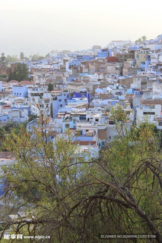 蓝白小镇 梦幻般的建筑景观