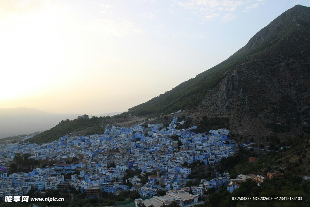 摩洛哥蓝城 梦幻山城景致
