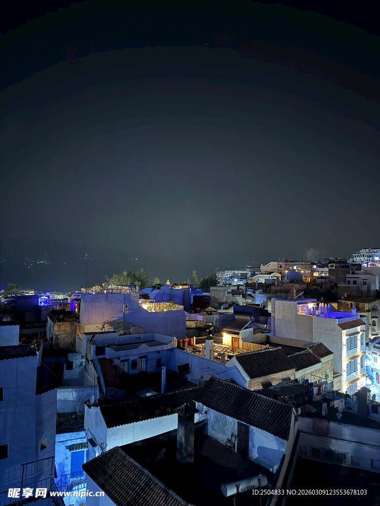 城市夜景俯瞰绚丽灯光