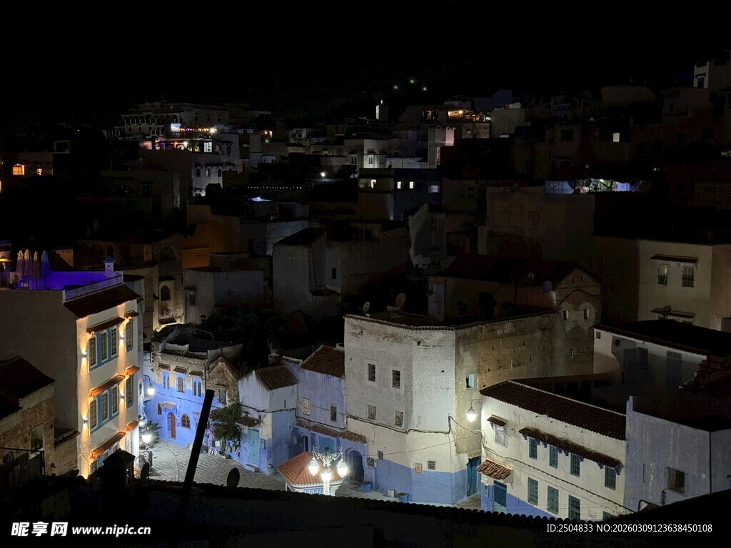 城市夜景俯瞰图