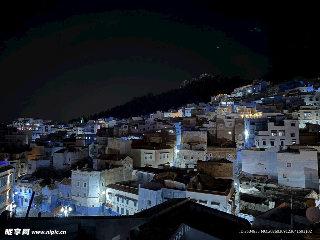 山城夜景俯瞰图