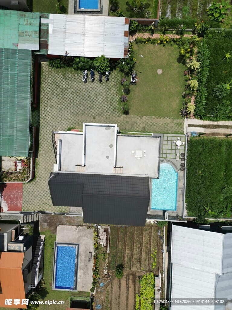 俯瞰住宅区建筑景观