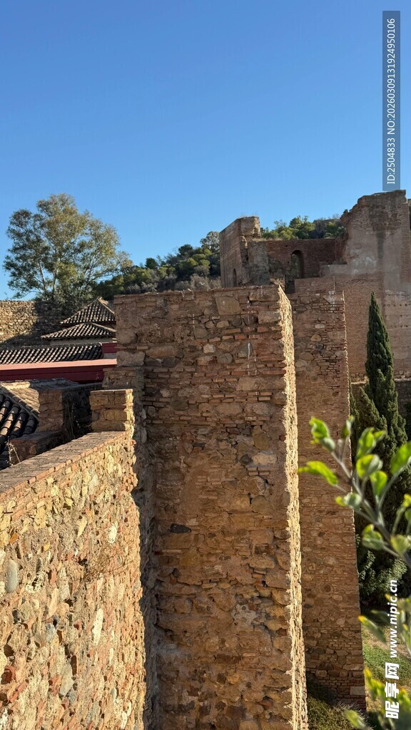 古老石墙建筑景观