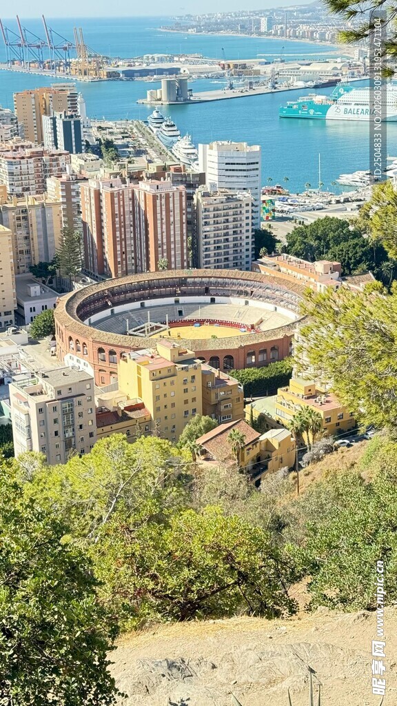 城市港湾全景风光