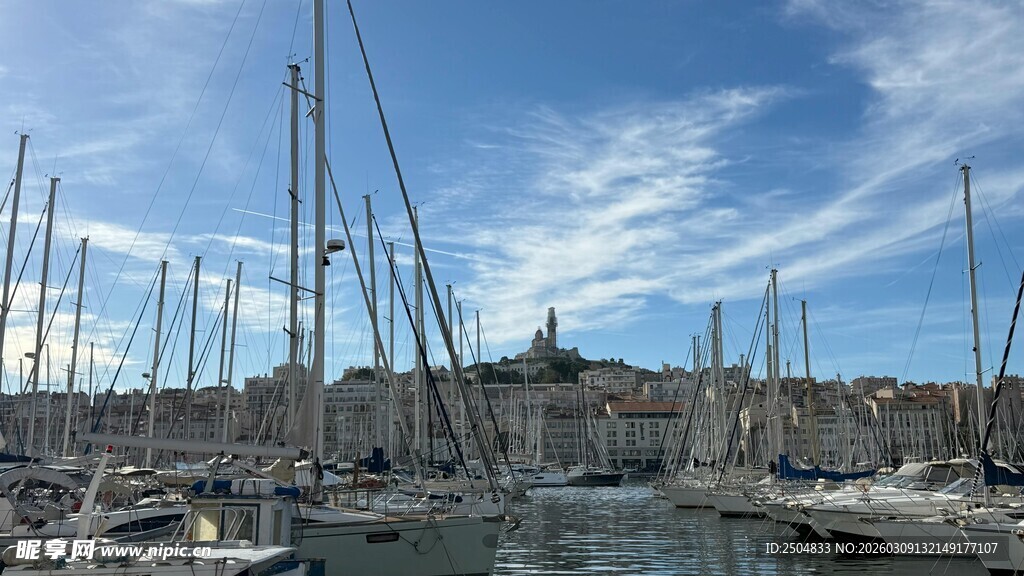 海港风光 桅杆林立的美景