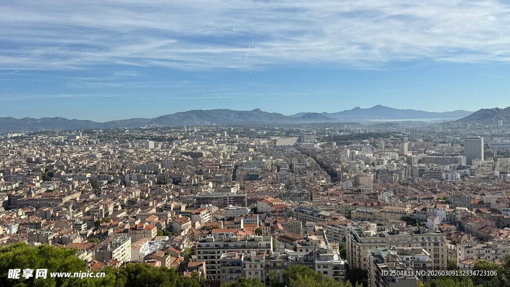 俯瞰城市景观全景