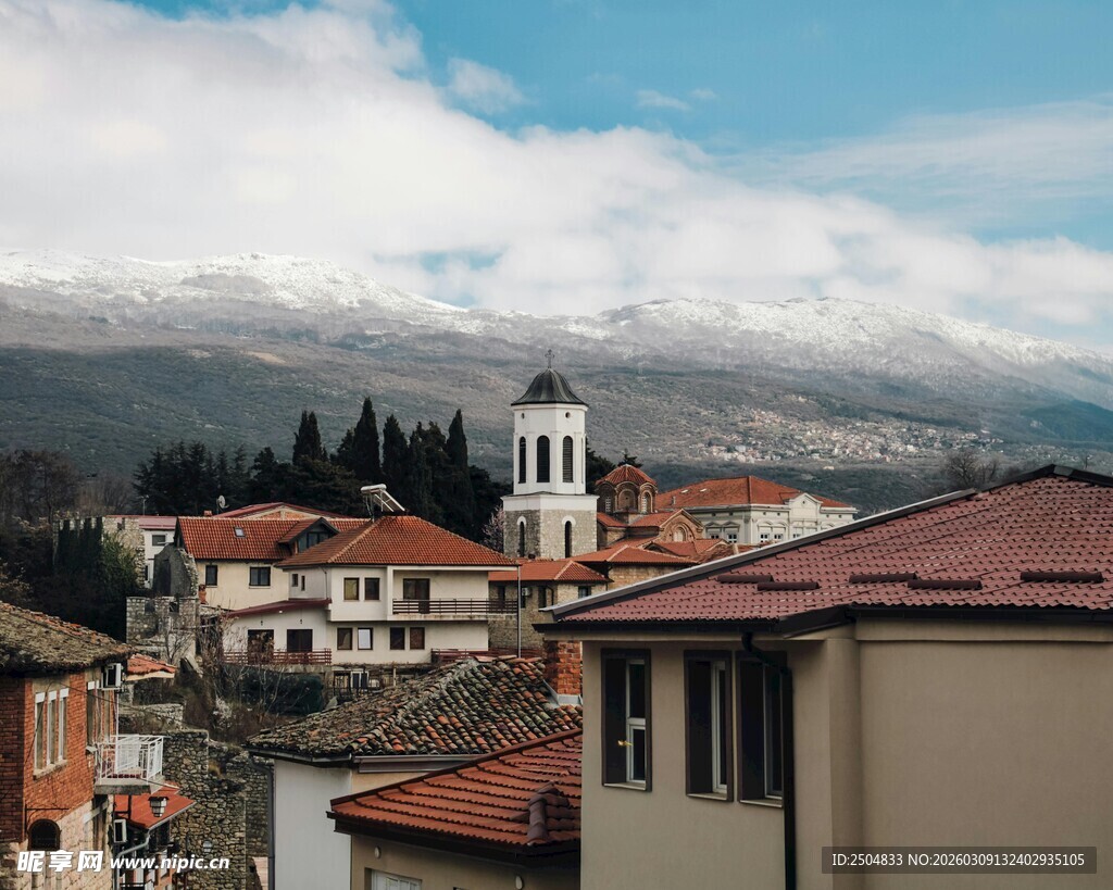 山间小镇建筑风景
