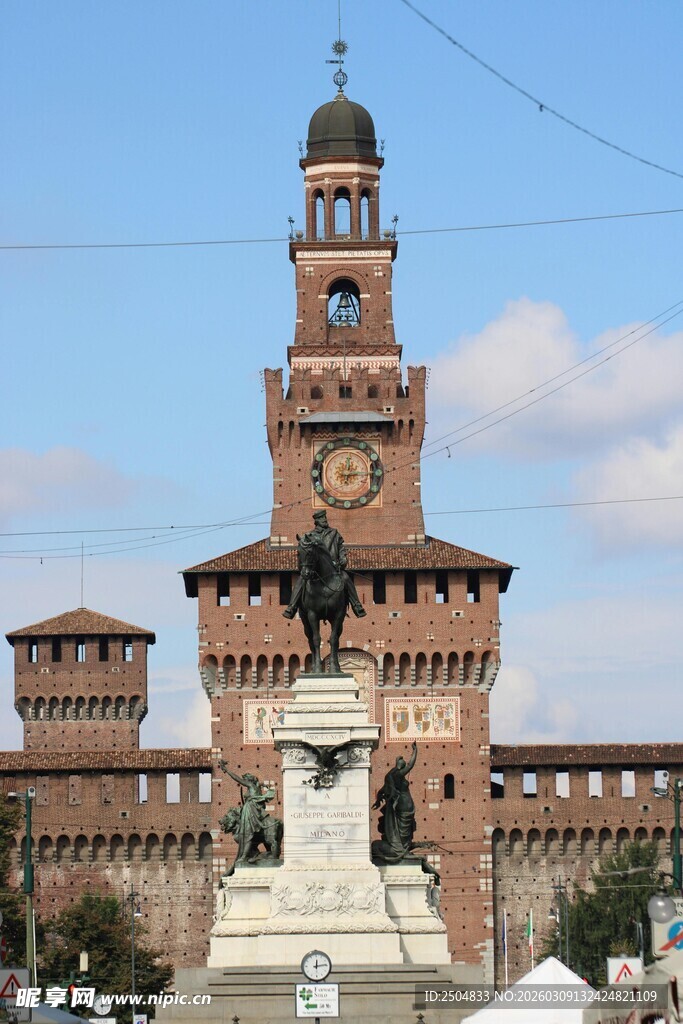 米兰斯福尔扎城堡景观