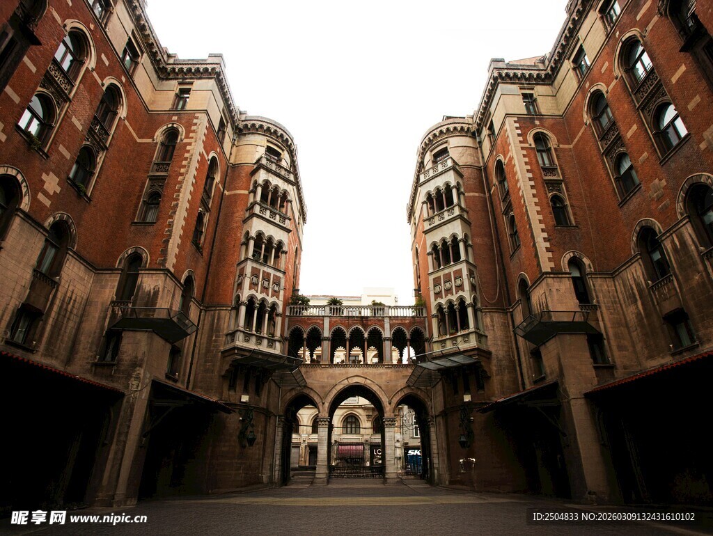 欧式风格红砖建筑群