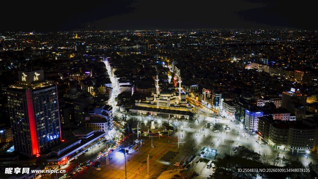 城市夜景璀璨灯光秀