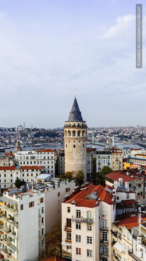 伊斯坦布尔城市塔楼景观