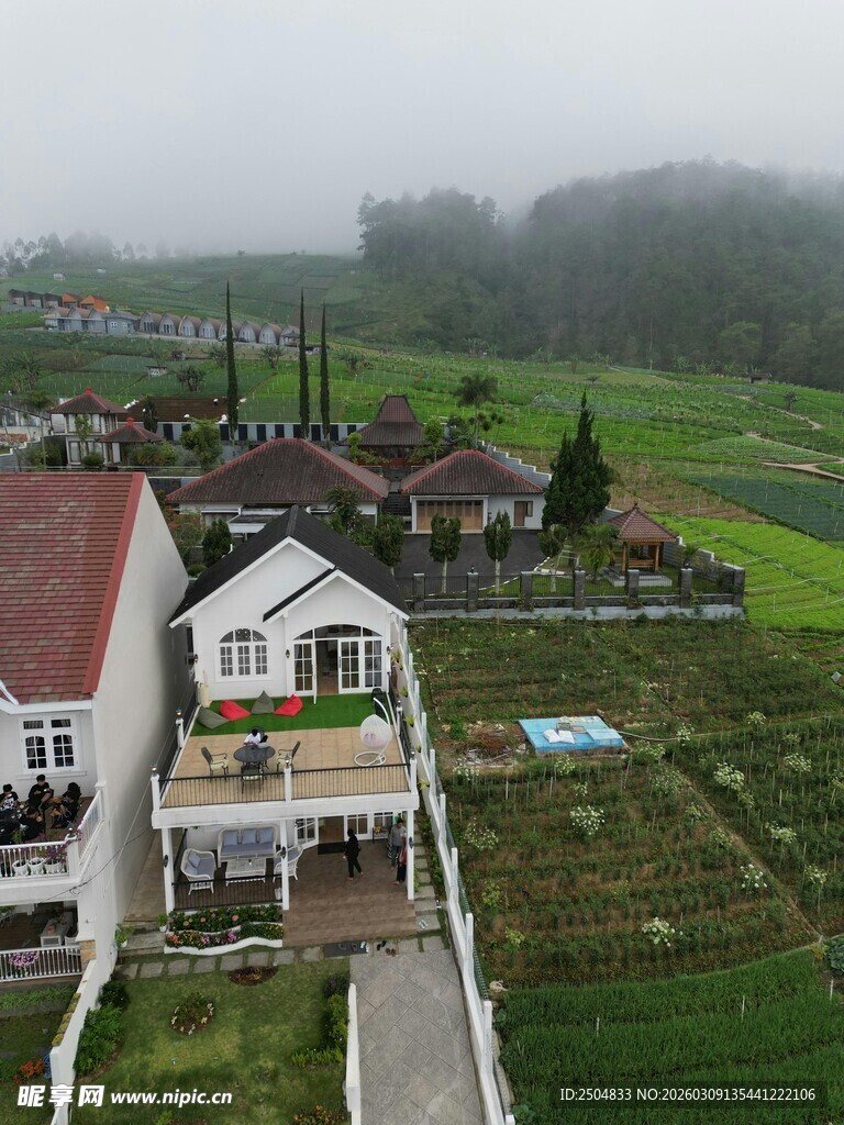 乡村别墅景观俯瞰