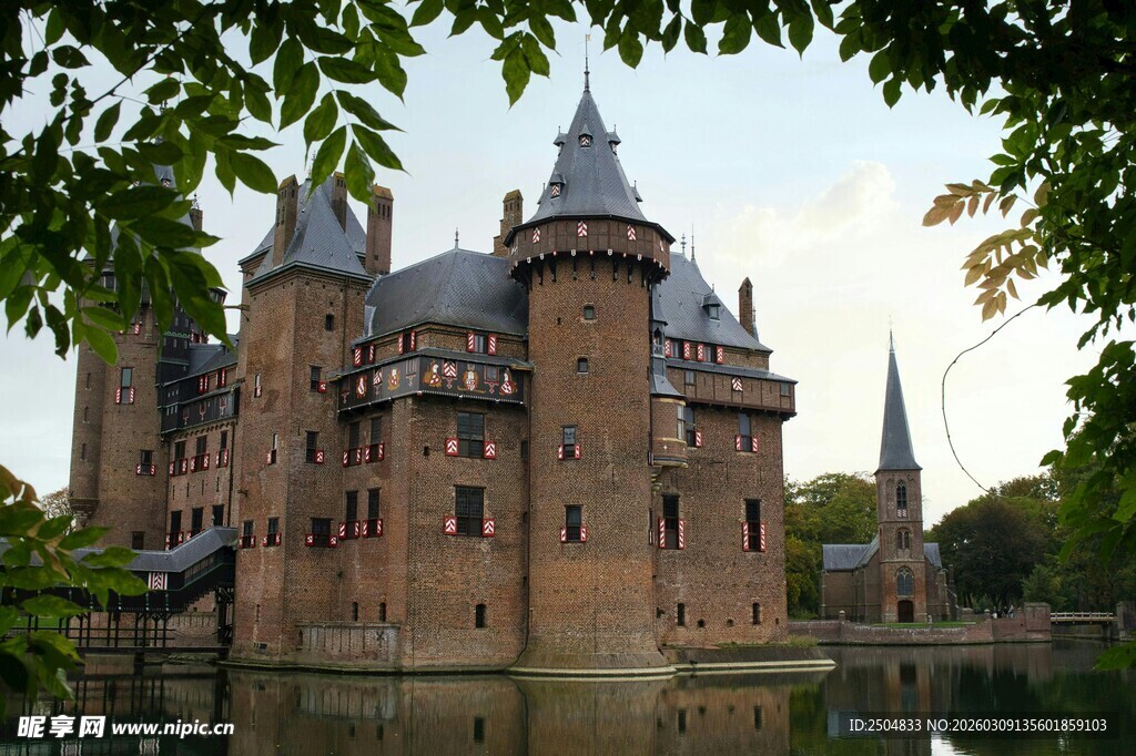 中世纪风格美丽城堡景观