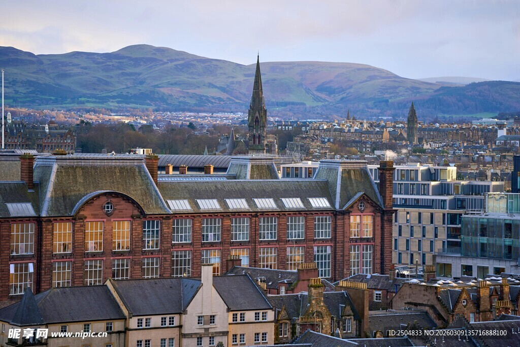 爱丁堡城市建筑风光