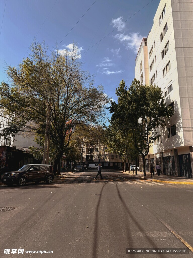 城市街道与建筑风景