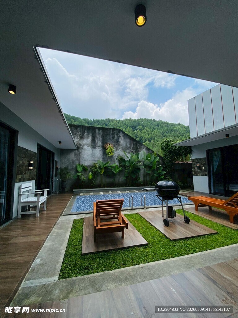 现代庭院露天休闲空间