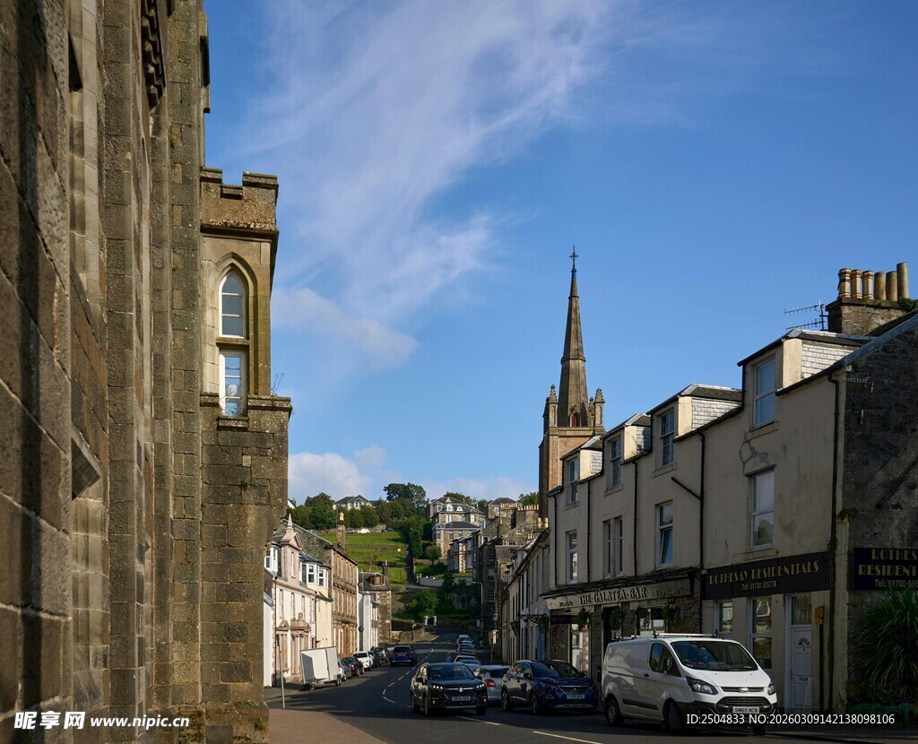  洲小镇街道风景