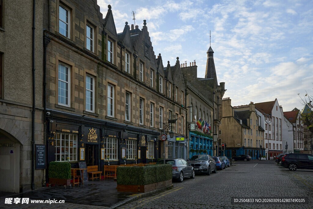 欧式小镇街道建筑景观