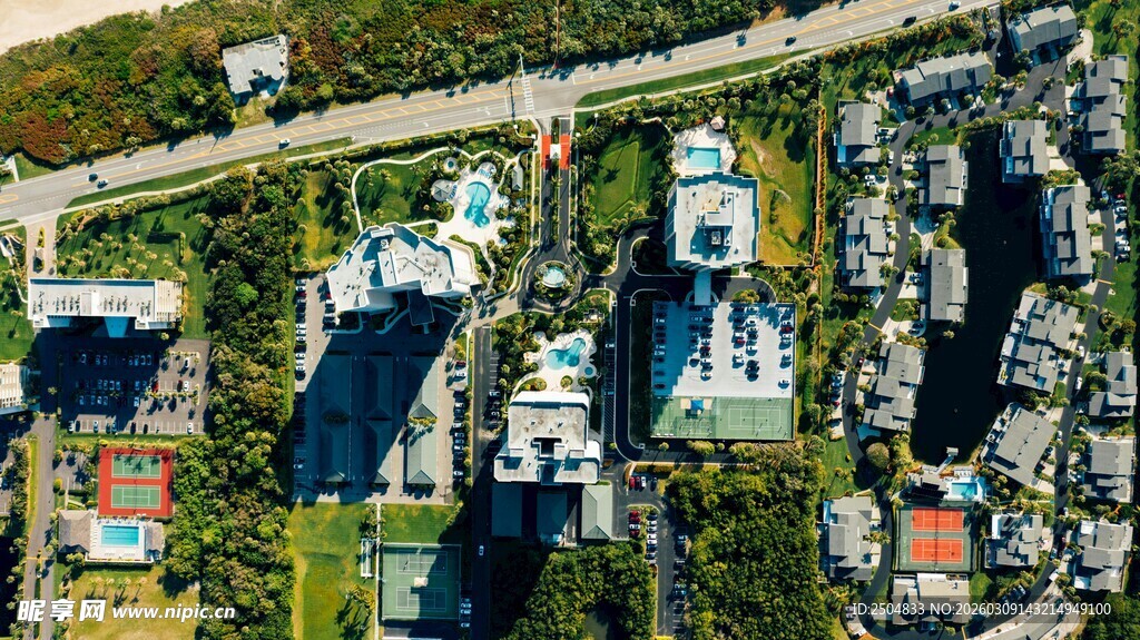 城市建筑景观鸟瞰图