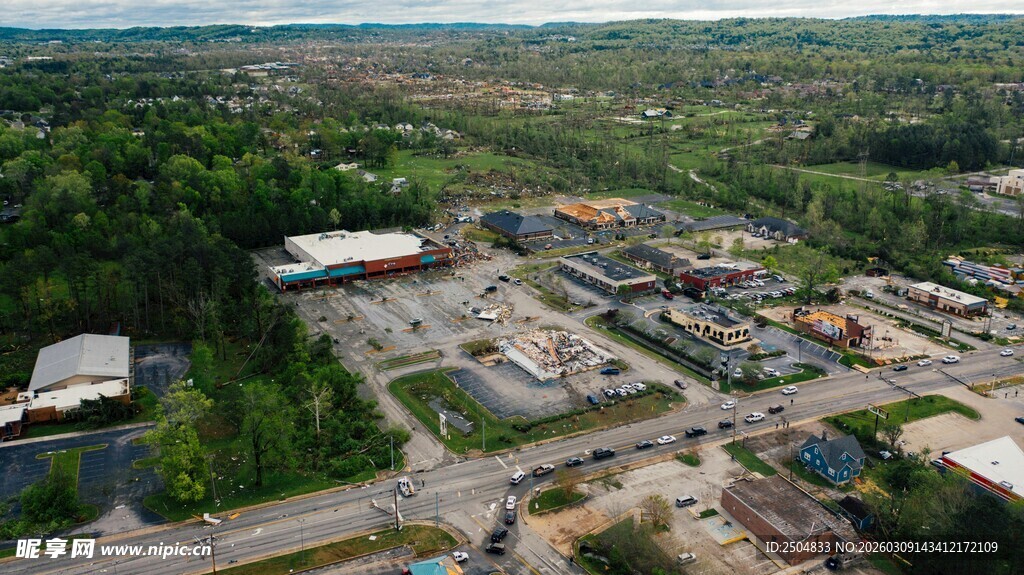 俯瞰建设中的城郊区域