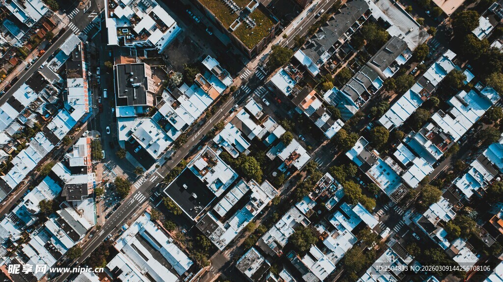 俯瞰城市建筑景观