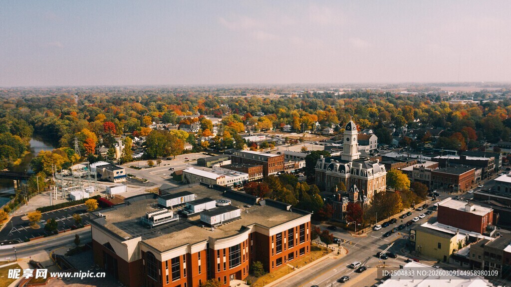 城市建筑鸟瞰图
