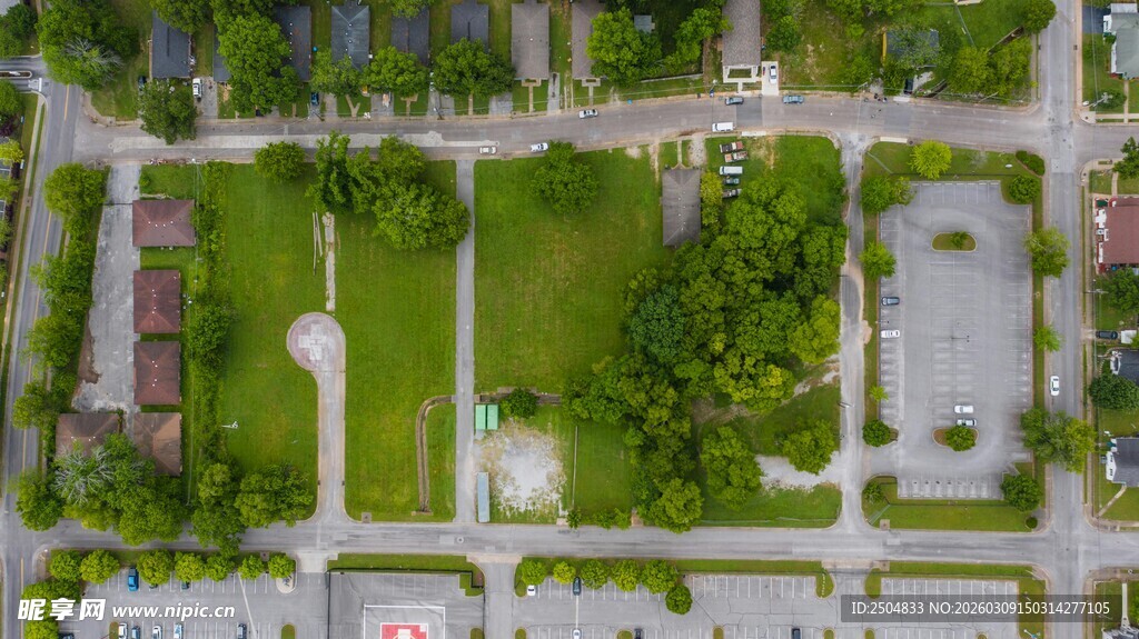 俯瞰社区绿化景观