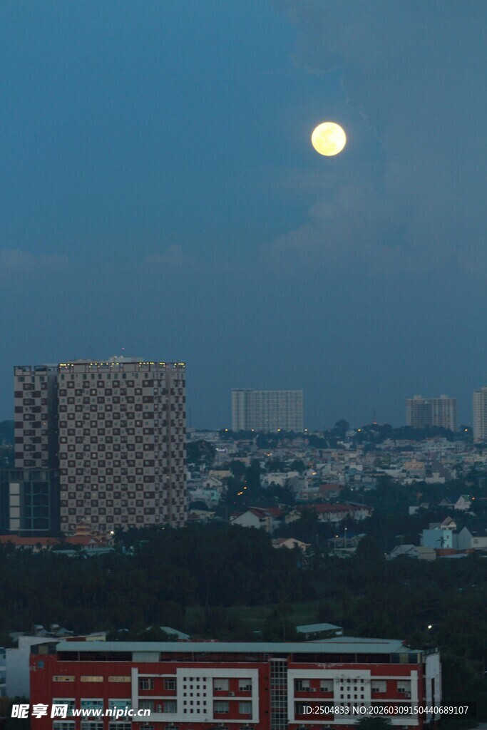 城市月夜景象