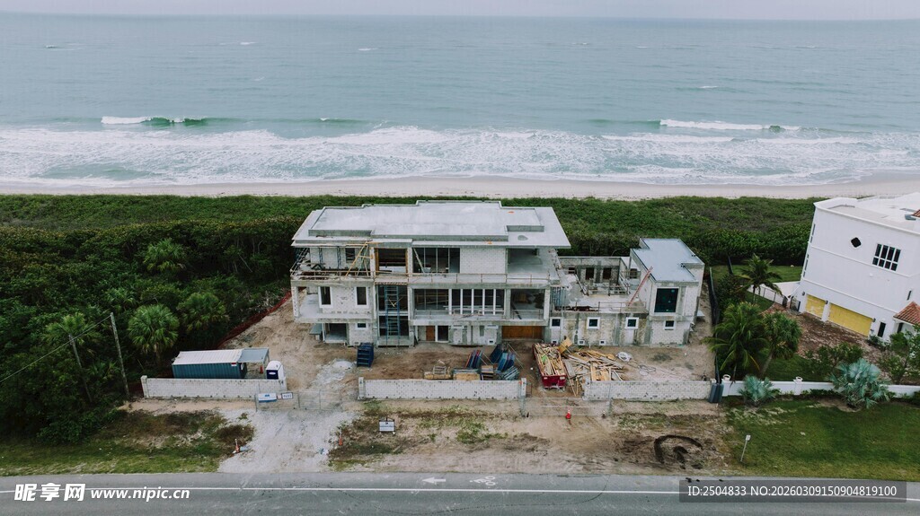 海滨在建豪华别墅俯瞰图