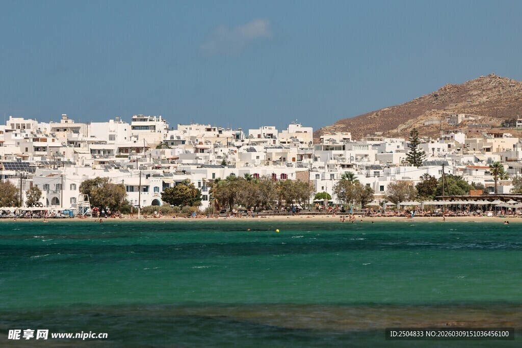 希腊海岛美丽海滨风光