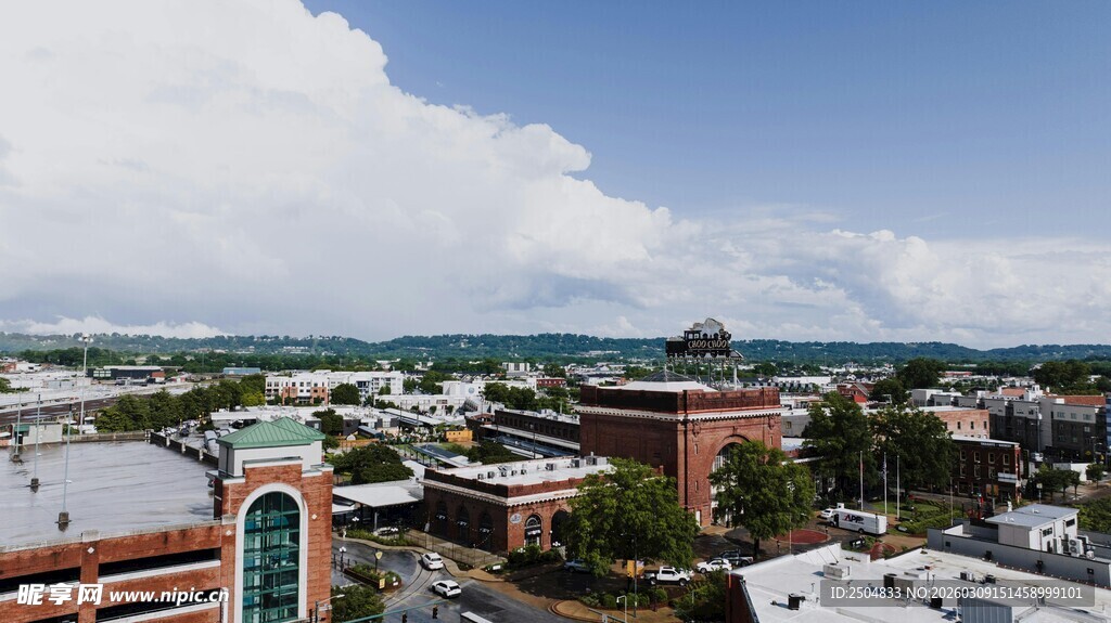 城市建筑景观俯瞰图
