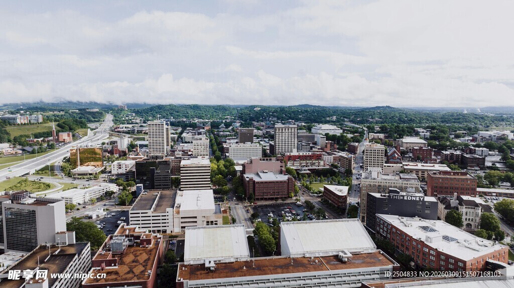 城市风光俯瞰图