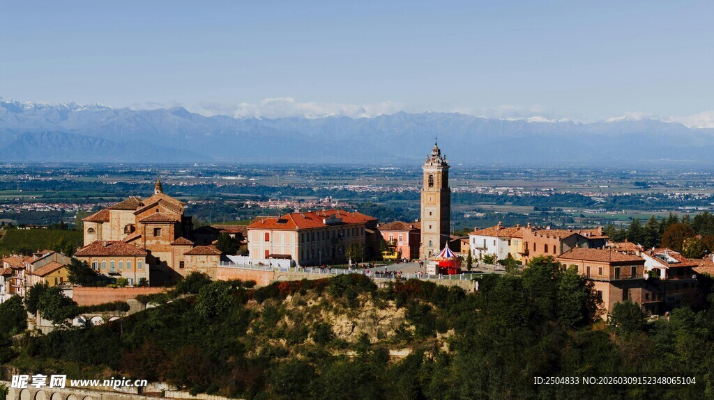 意大利小镇风光俯瞰