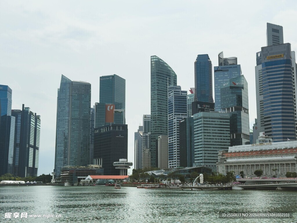 新加坡城市天际线景观