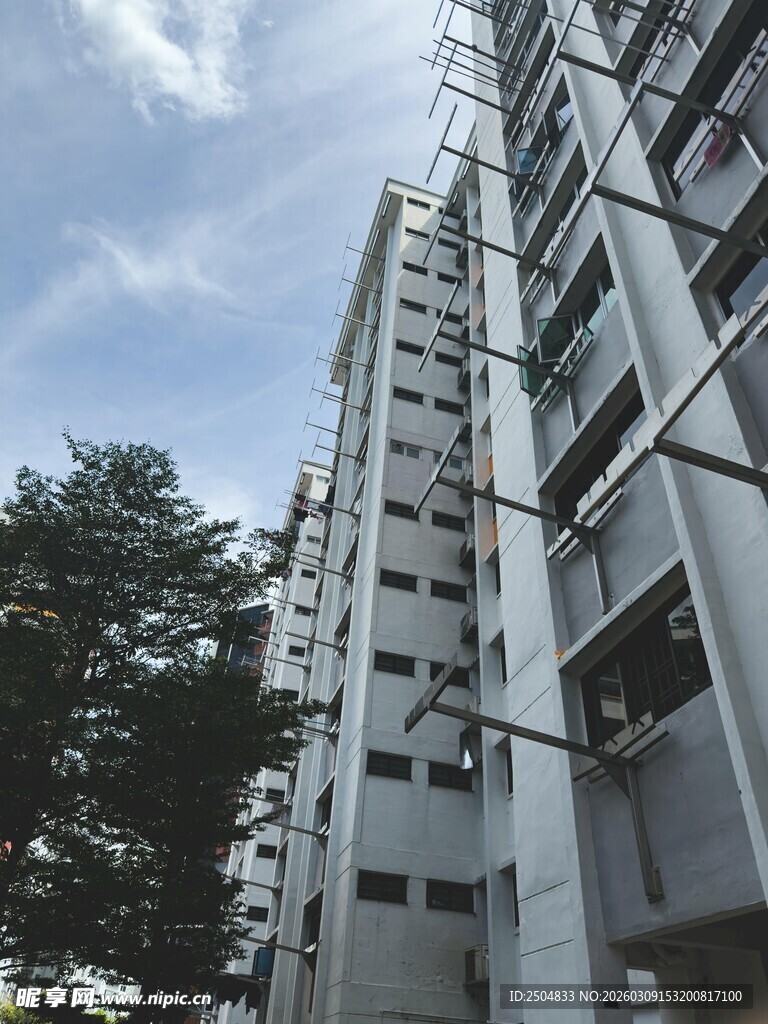 高层住宅楼外观景致