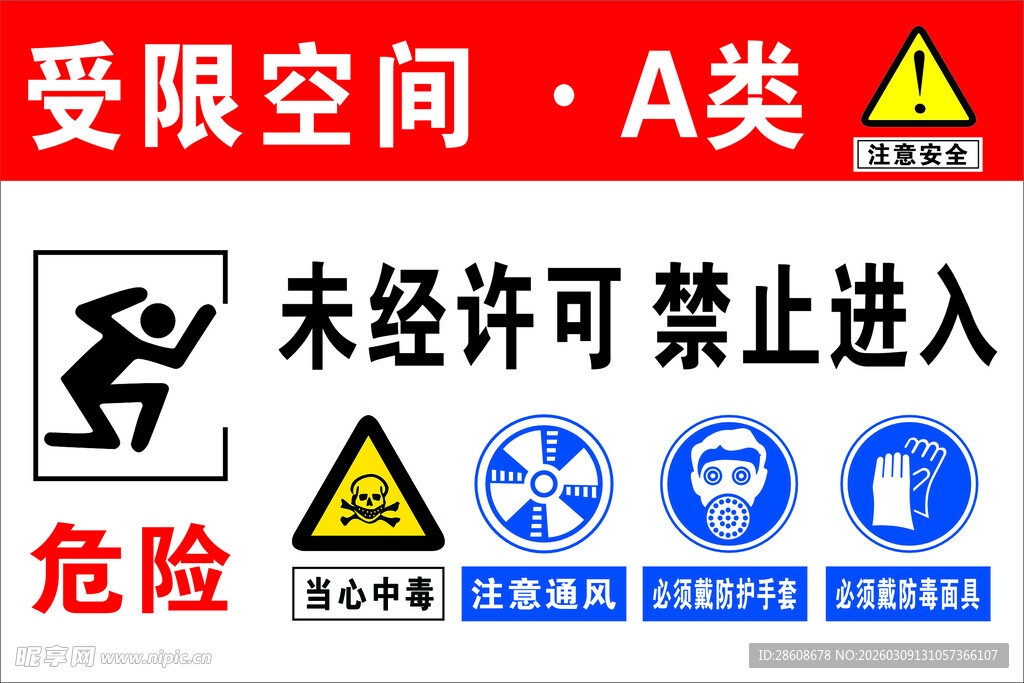 受限空间警示标识
