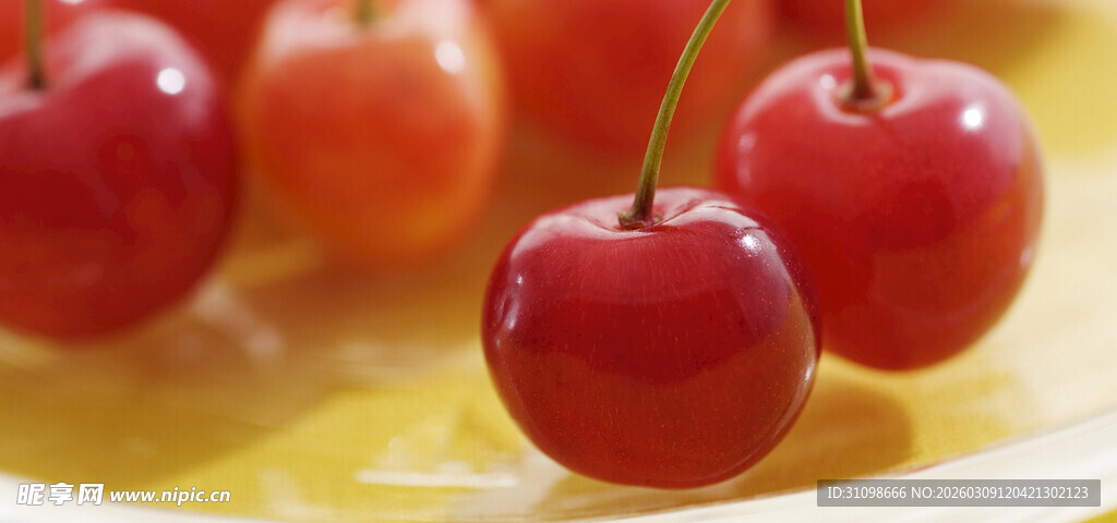 新鲜红樱桃