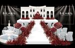 浪漫红白色婚礼场景布置