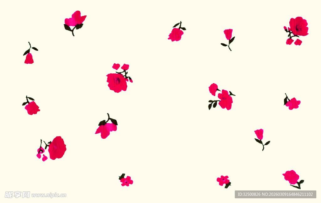 粉色玫瑰碎花图案背景