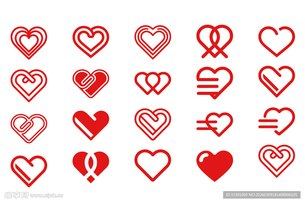 红色爱心图案