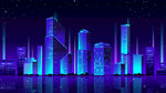 霓虹城市夜景