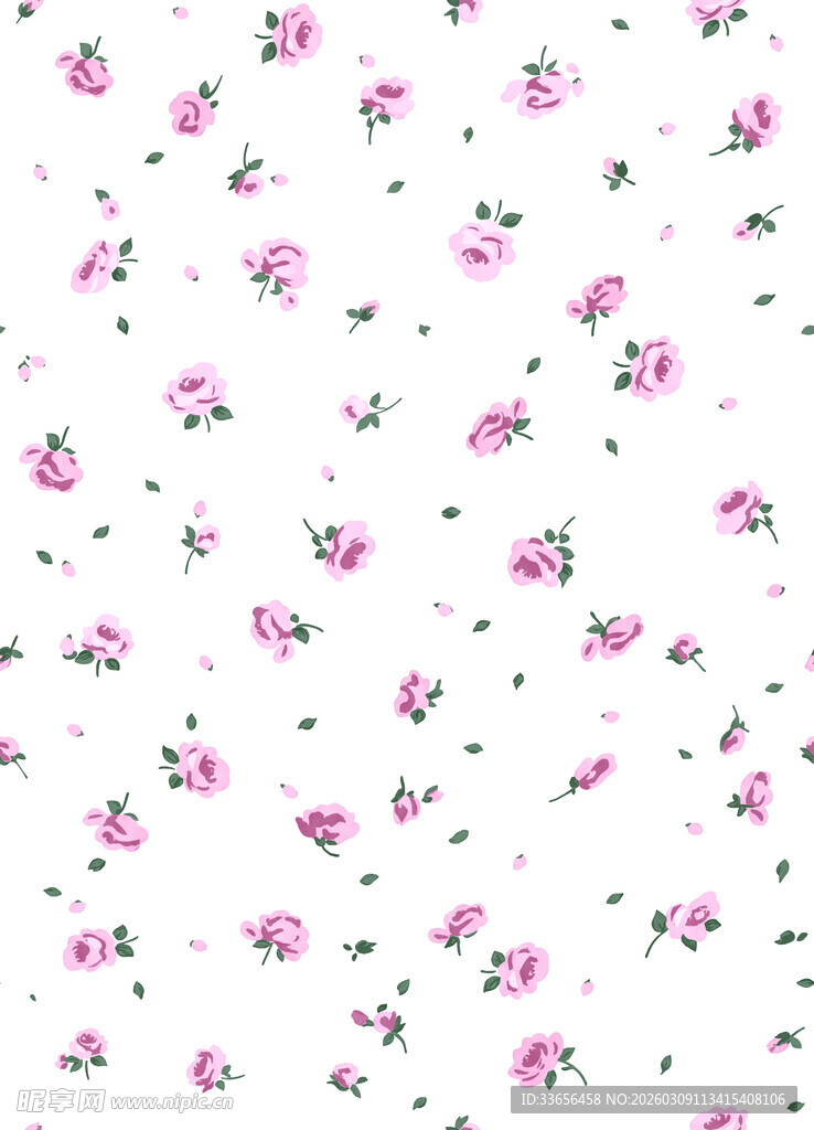 粉色小花图案背景