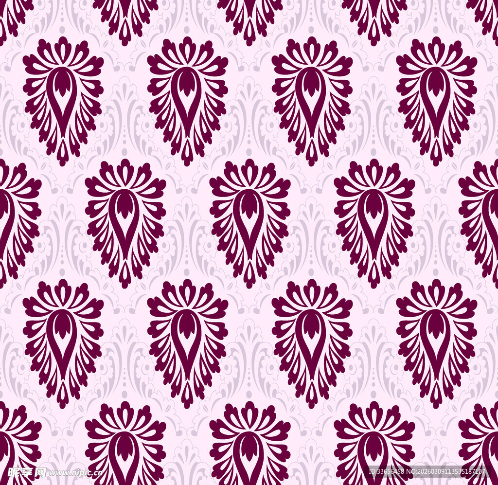 紫色花卉图案背景纹理