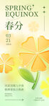 春分时节花卉宣传海报