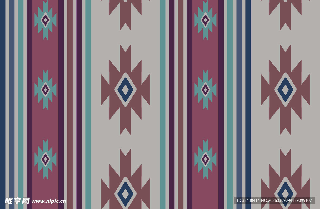 民族风几何图案织物纹理