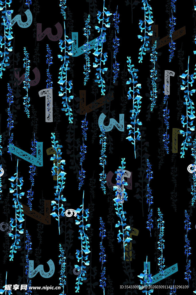 数字矩阵背景图案