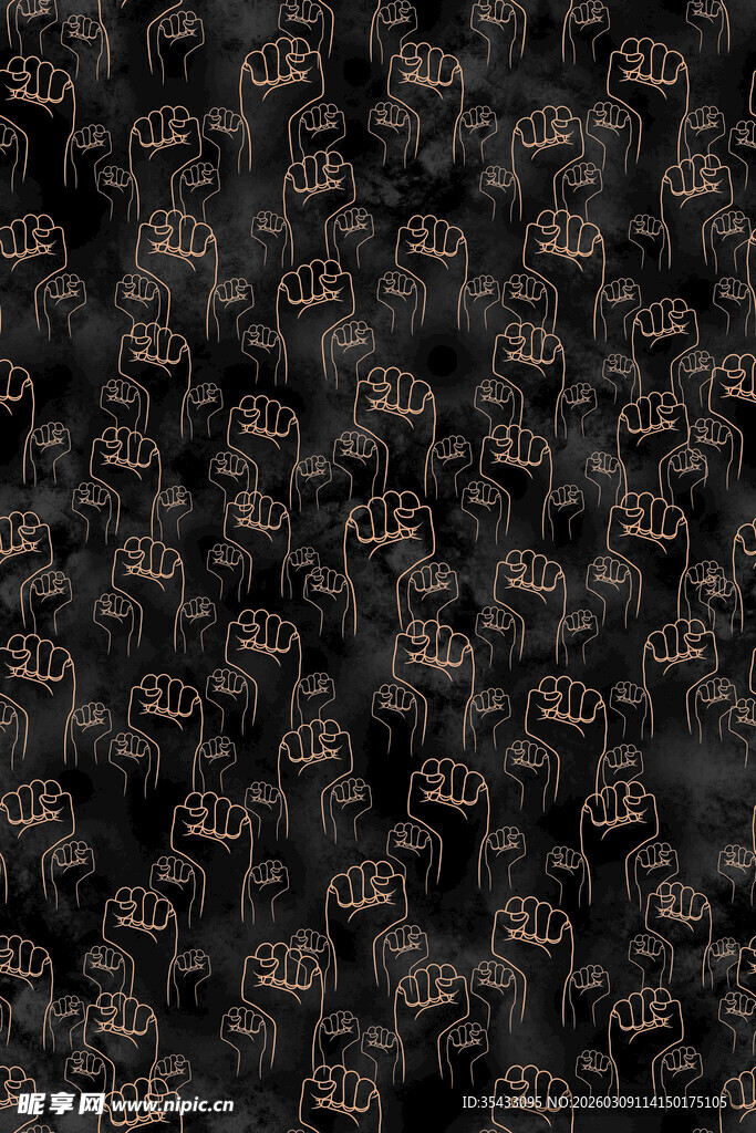 黑色花卉图案纹理背景