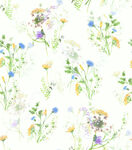 清新手绘花卉图案背景