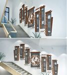 复古风楼梯装饰摆件展示