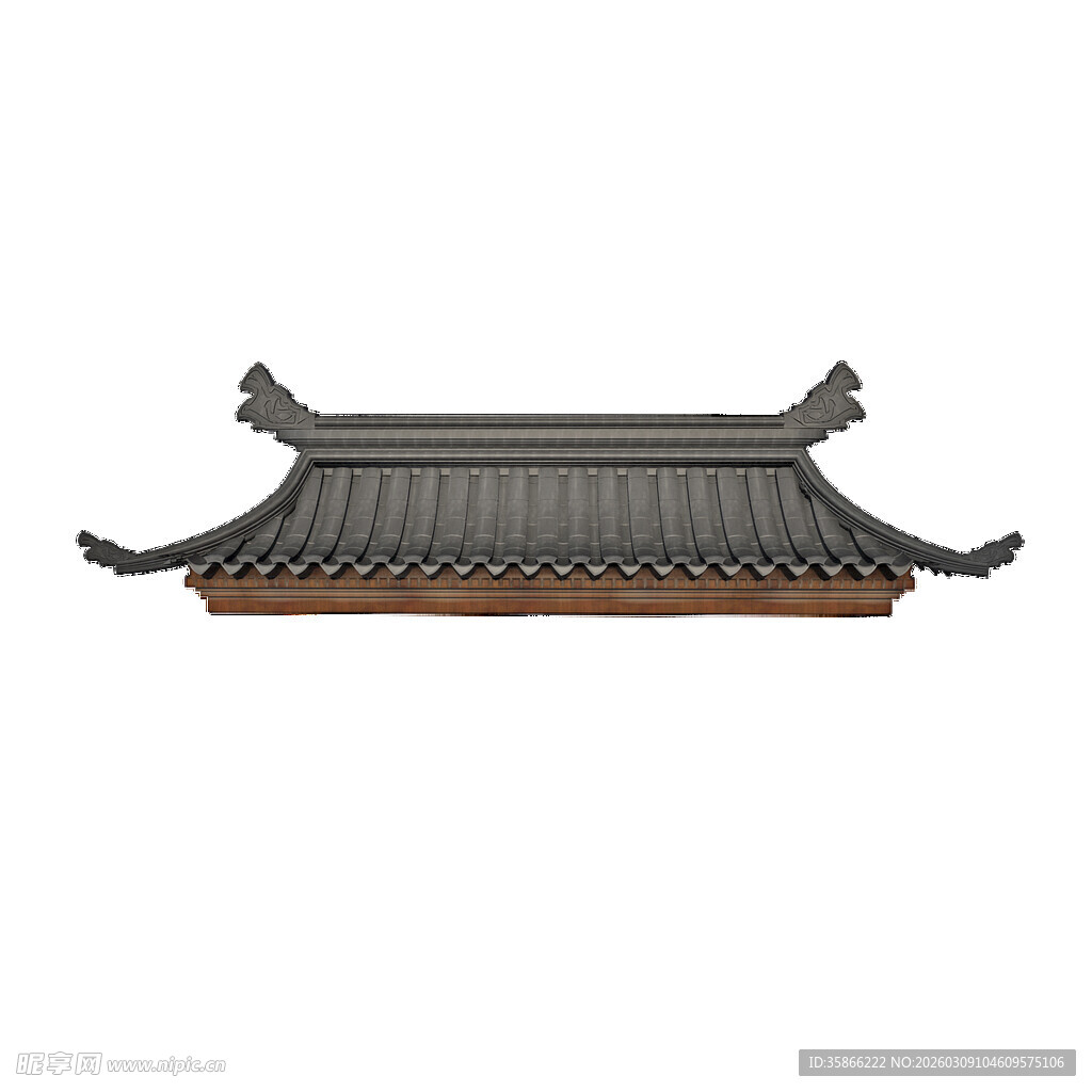 中式传统屋顶建筑构件
